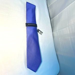 Lovely Blue Madison Neck Tie With A Tiny Blue And White Design. Very Pretty.